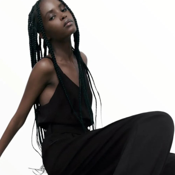 ZARA | Black | STRAP HEM JUMPSUIT - Picture 11 of 16